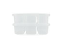 Ver imagem 1 de Kit 2 Potes C/ 3 Divisórias Nitron 1,1L Tampa Conservador de Alimentos P/ Petiscos Plástico Livre de