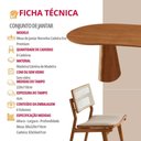 Ver imagem 2 de Conjunto de Jantar Noronha 8 Lugares Canto Barril Laminado Imbuia Mobillare