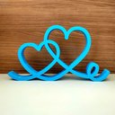 Ver imagem 2 de Estatueta Coração Romance 26cm - Decoração Casal Quarto Sala - Cor: Azul Claro