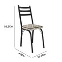 Ver imagem 5 de Conjunto Mesa de Jantar com 6 Cadeiras 141 Malva Tampo Vidro 140cm Sf Preto Assento Cedro - Combo St