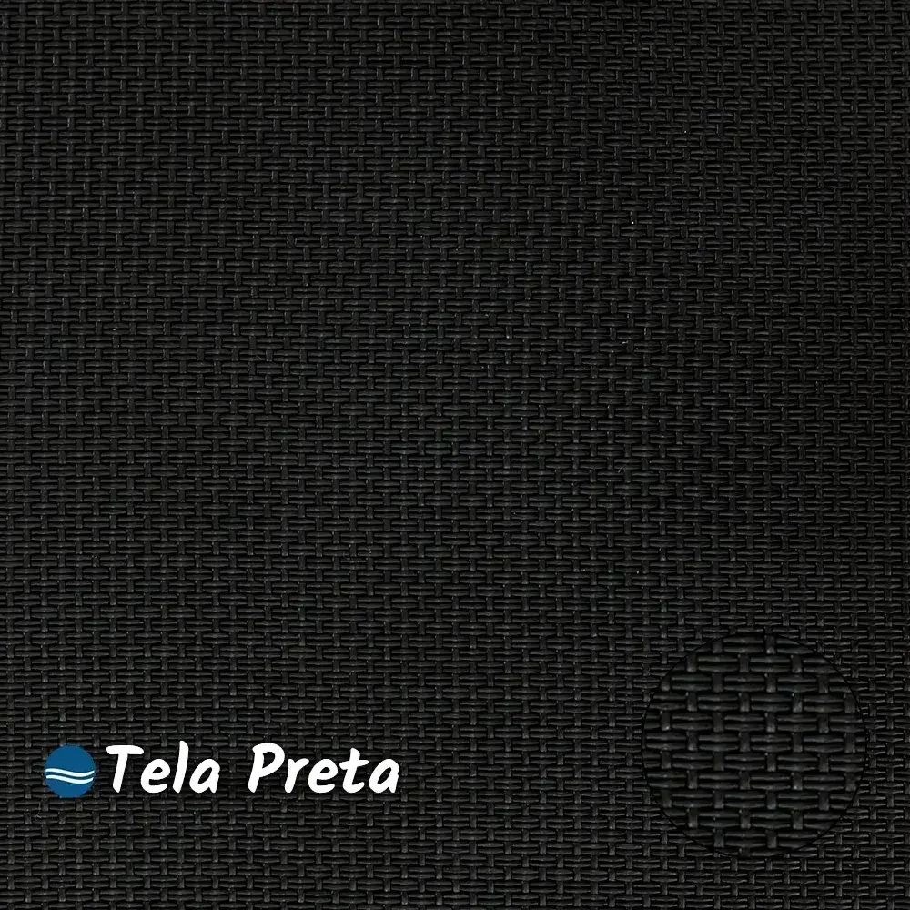 Ver imagem 3 de Kit 2 Cadeira Riviera Piscina Praia Alumínio Preto Tela Preto