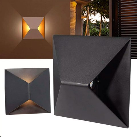 Arandela Área Externa Preto Linear LED 2W 3000K Brancoquente