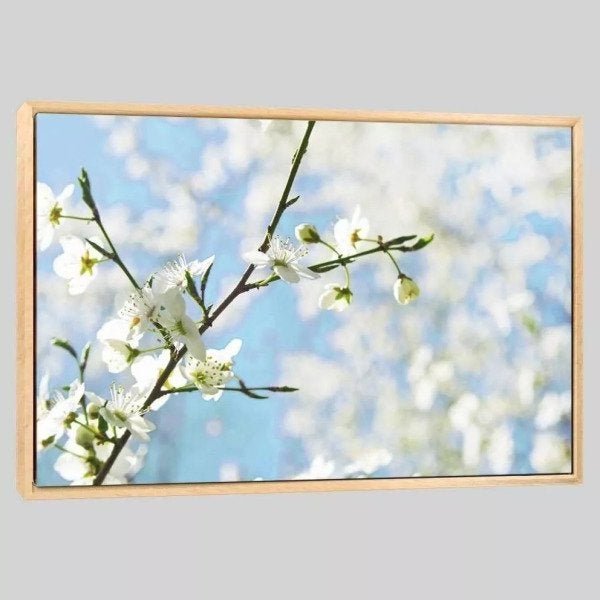 Quadro Floral Suave I 95x63 Moldura Natural - 1