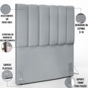 Ver imagem 4 de Cabeceira Cama Box Solteiro 100 Cm Dália W01 Suede Cinza