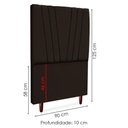 Ver imagem 3 de Cabeceira Solteiro 90 Cm com Frame Belgica Suede Marrom Artte