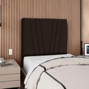 Ver imagem 2 de Cabeceira Solteiro 90 Cm com Frame Belgica Suede Marrom Artte