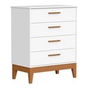 Ver imagem 1 de Cômoda Infantil Flip 4 Gavetas Branco Fosco - Reller Móveis