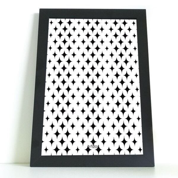 QUADRO DECORATIVO PSICODÉLICO ABSTRATO COM VIDRO - 20x30 - 1
