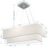 Pendente Retangular Branco MJ-4138 Para Mesa de Jantar e Estar - 2