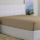 Ver imagem 2 de Lençol Cama Queen Elásticos 40cm Altura Microfibra Super Macio - Caqui