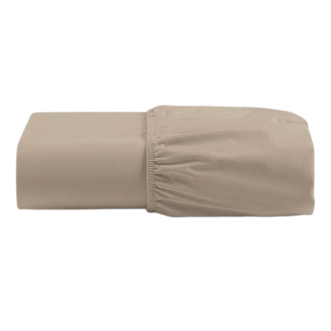 Lençol Cama Queen Elásticos 40cm Altura Microfibra Super Macio - Caqui