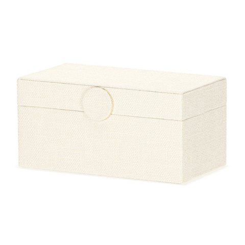Caixa em Linho Off White 10x20,5x11cm