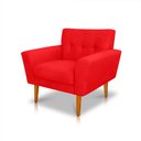 Ver imagem 2 de Kit 2 Poltronas Sala de Estar Bia Pés Palito Suede Vermelho M3 - Monari Design
