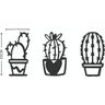 Kit 3 Quadro Decorativo Sala Placa Quadro Cactos - 3