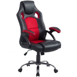Cadeira Gamer Office Giratória com Elevação A Gás Extreme Preto Vermelho - Lyam Decor - 1 Cadeira Gamer Office Giratória com Elevação A Gás Extreme Preto Vermelho - Lyam Decor - 1