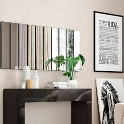 Espelho Decorativo Vertical Winter 150 Cm Moldura Preto Brilho - Lyam Decor - 1 Espelho Decorativo Vertical Winter 150 Cm Moldura Preto Brilho - Lyam Decor - 1