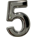 Ver imagem 1 de Números Residencial PVC Espelhado 15 Cm Resistente Elegante:Prata/5