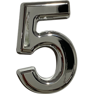 Números Residencial PVC Espelhado 15 Cm Resistente Elegante:Prata/5