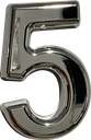 Ver imagem 1 de Números Residencial PVC Espelhado 15 Cm Resistente Elegante:Prata/5