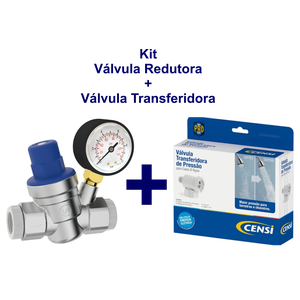 Kit 1 Válvula Redutora + 1 Transferidora de Pressão - Censi