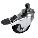 Ver imagem 4 de Rodizio Gir. Espiga 5 Pol. C/ Freio Roda Pvc C/ Rolamento