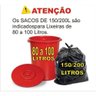 Saco de Lixo 150l Reforçado 100 Unidades Fabricante - 3
