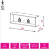 Kit 03 Nichos Decorativos Para Sala de Estar Opala Freijó Off White - Lyam Decor - 8