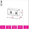 Kit 03 Nichos Decorativos Para Sala de Estar Opala Freijó Off White - Lyam Decor - 6