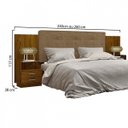 Ver imagem 3 de Cabeceira Casal/Queen Estofada 2 Mesas de Apoio Galaxy New 