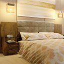 Ver imagem 1 de Cabeceira Casal/Queen Estofada 2 Mesas de Apoio Galaxy New 