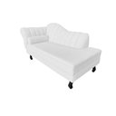 Ver imagem 4 de Recamier Decorativo Divã Amsterdã 187cm Lado Direito Couro Branco