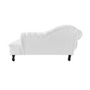 Ver imagem 6 de Recamier Decorativo Divã Amsterdã 187cm Lado Direito Couro Branco