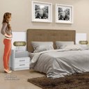 Ver imagem 4 de Cabeceira Casal/Queen Estofada 2 Mesas de Apoio Galaxy New 