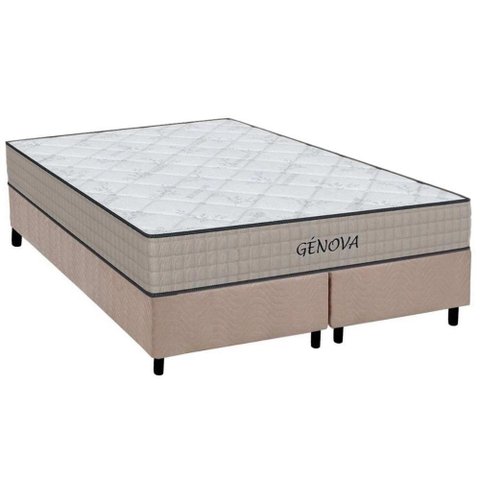 Cama Box King: Colchão Espuma Orthoflex D45 Genova + Base Crc Suede Clean(193x203)