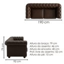Ver imagem 3 de Sofa 2 Lugares Capitone Acorde 190 cm Pes MDF Courino Tcs 721 Moll