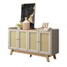 Aparador Buffet para Sala Classico Linea Brasil Lazio Carvalho Off White - 4