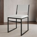 Ver imagem 1 de Cadeira de Jantar Industrial Isa Assento em Corino para Mesa Sala de Jantar Cozinha Conforto-branco
