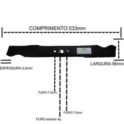 Lâmina para Mtd 478 – 21” com Reciclador (Novo) - 1 Lâmina para Mtd 478 – 21” com Reciclador (Novo) - 1