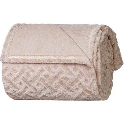 Manta Queen Brushed New Microfibra Flannel 100% Poliéster 220x230 Linho
