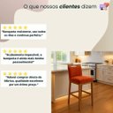 Ver imagem 6 de Kit 3 Banquetas Alta Cozinha Gourmet Conforto Suede:suede Terracota
