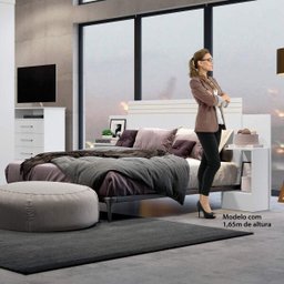 Cabeceira Casal e Queen 2 Mesas de Apoio Londres Leifer - 4