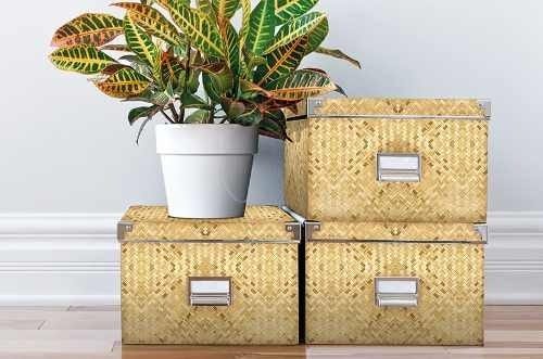 Papel Contact Estampado 3m x 45cm - Palha Nature - 1