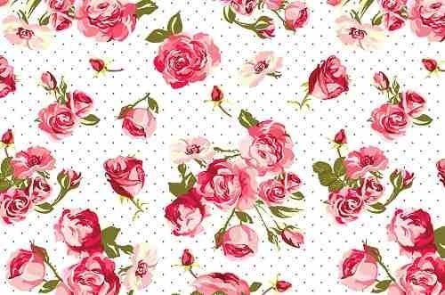 Papel Contact Estampado 3m x 45cm - Flores com fundo poá - 2