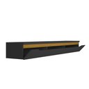 Ver imagem 2 de Rack Suspenso Uno p/ Tvs até 65 Polegadas 180cm 3 Portas Preto/Cedro - Olivar Móveis