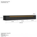 Ver imagem 3 de Rack Suspenso Uno p/ Tvs até 65 Polegadas 180cm 3 Portas Preto/Cedro - Olivar Móveis