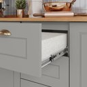 Ver imagem 3 de Kit Ilha Gourmet com Balcão 120cm e Porta Toalha Americana Cinza - Móveis Henn