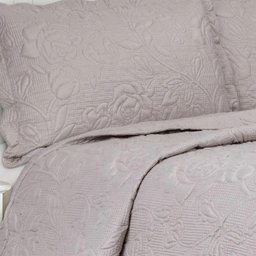 Colcha Matelassê - Ilusion Garden 3D - King Size - com Porta Travesseiro - Rose - Camesa - 2