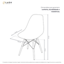 Ver imagem 5 de Kit 5 Cadeiras para Cozinha Sala de Jantar Quarto Charles Eames eiffel 130ppp Preto