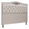 Cabeceira Estofada Holanda 0,90 Solteiro Linho Capuccino - Star Confort cabeceira holanda confortave - 1
