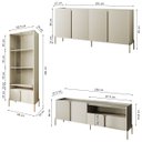 Ver imagem 4 de Kit Linha Horus Aparador Cristaleira e Rack com Pés de Metal